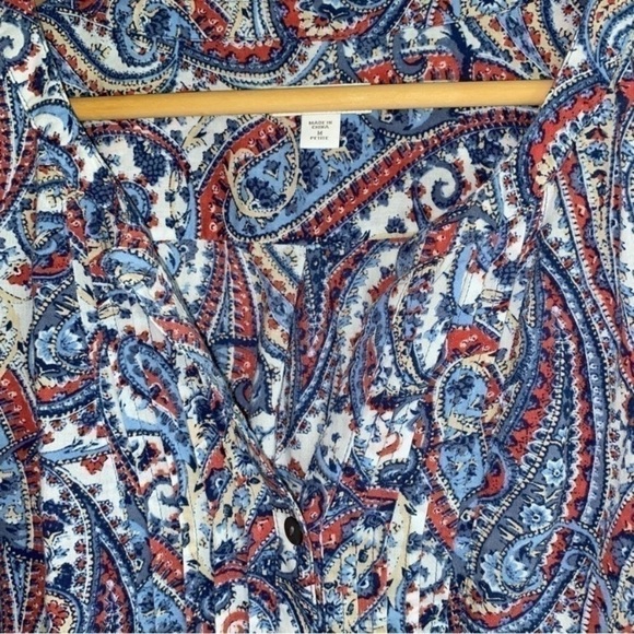 J. Jill Blue Paisley Popover - Picture 4 of 5